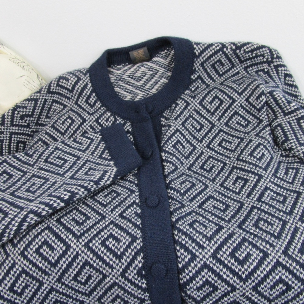 🌹HP🌹 VTG Aztec Pattern Cardigan 100% Alpaca Wool - Picture 6 of 8